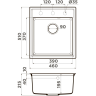 Мойка OMOIKIRI DAISEN 46-PA Artgranit/Пастила 4993610